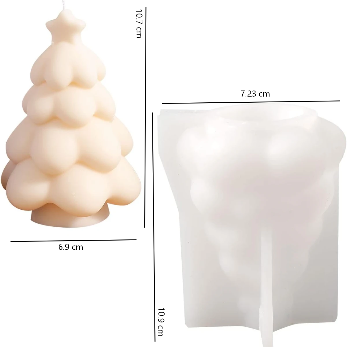 Molde silicona, Árbol Navidad con estrella