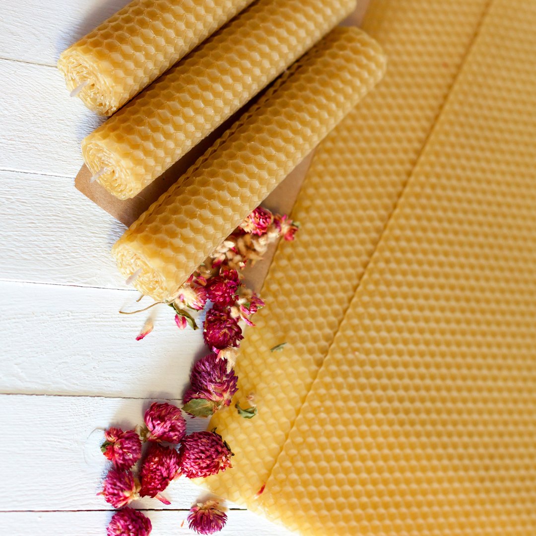 Kit velas de miel , rinde 40 velitas de 10cm