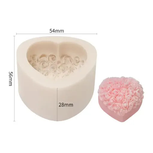 Molde silicona corazon