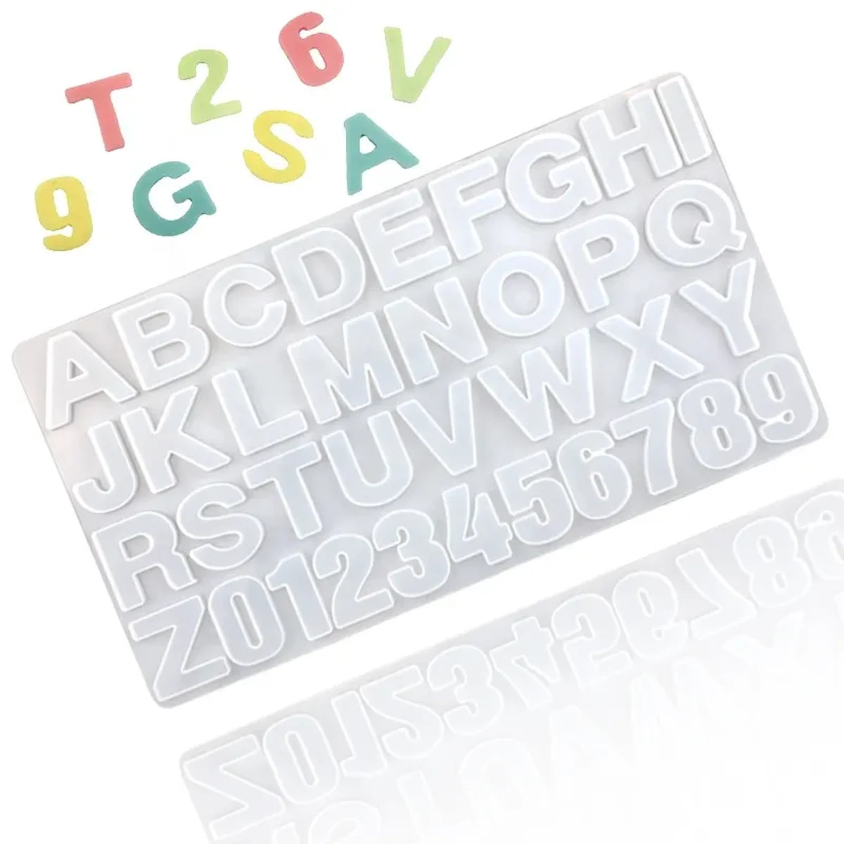 Molde de silicona letras y numeros