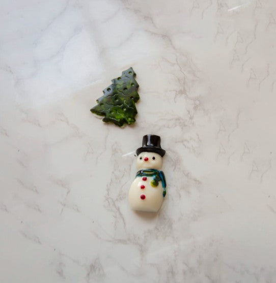 Molde de acetato muñeco de nieve navidad