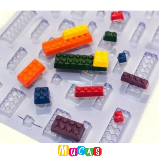 Molde de acetato bloques lego 37 cavidades