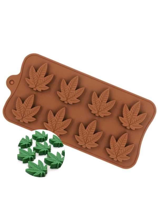 Molde de silicona hojas de marihuana