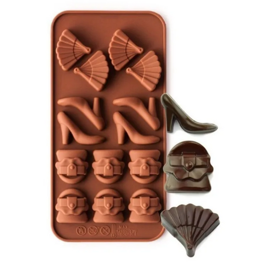 Molde de silicona tacos, abanico, cartera